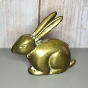 Vintage Brass Bunny Home Decor Collecting Animal Figures Easter